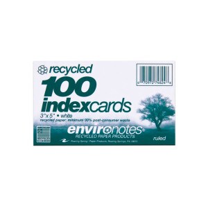Recycled 3x5 index cards